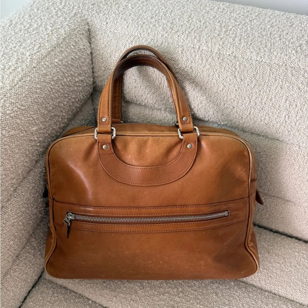 Leather Briefcase Bag in Brown